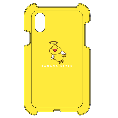 【まいぜんシスターズ】 iPhone X ハードカバーケース_バナナくん