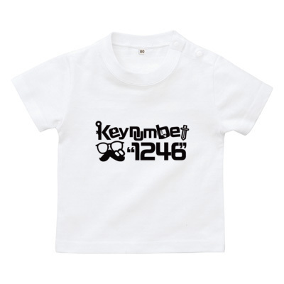 "1246"Tシャツ文字黒（ベビーTシャツ）