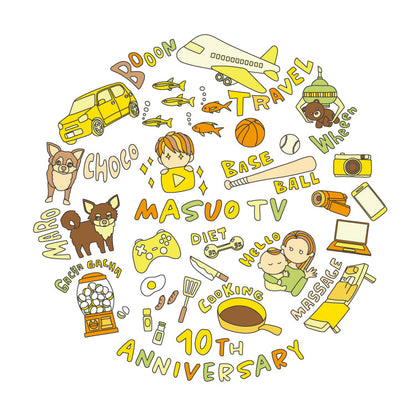 【MasuoTV】10周年記念Tシャツ（ホワイト）