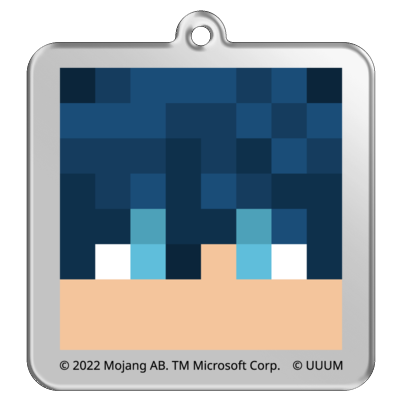 マイクラサンプル_カラフルピーチアクリルキーホルダー07