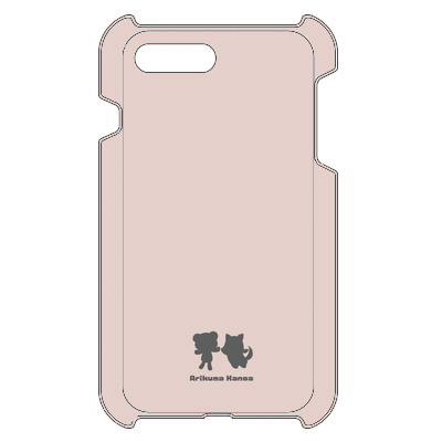 【ありくまかのあ】iPhone 8 Plus / 7 Plus対応 スマホケース（ピンク）
