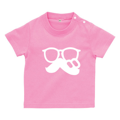 「 べ (まるべり) 」ロゴTシャツ文字白（ベビーTシャツ）