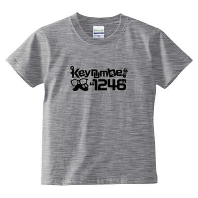 "1246"Tシャツ文字黒（キッズTシャツ）